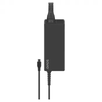 Interiérová AC nabíjačka SAVIO ZA-01, 65W USB-C PD 3.0, 100–240V vstup, jeden konektor, čierna