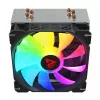 CPU vzduchový chladič SAVIO SAVGCOVORTEXX2ARGB s 4 heatpipes, 120-mm-ARGB ventilátor, čierny