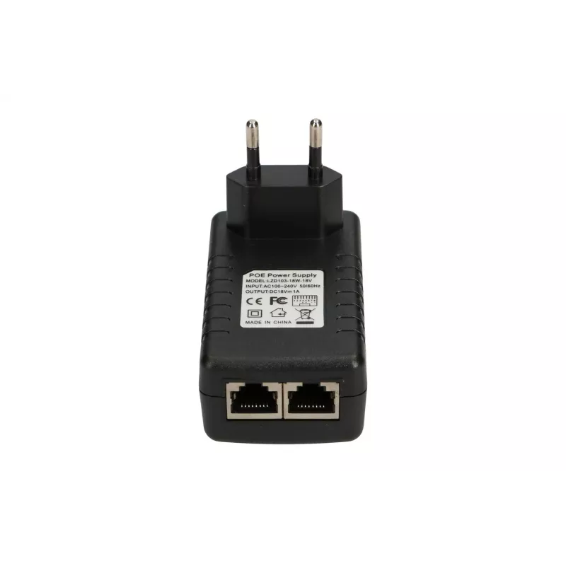 PoE adaptér Extralink POE-18-18W 18V 1A 18W nástenný konektor