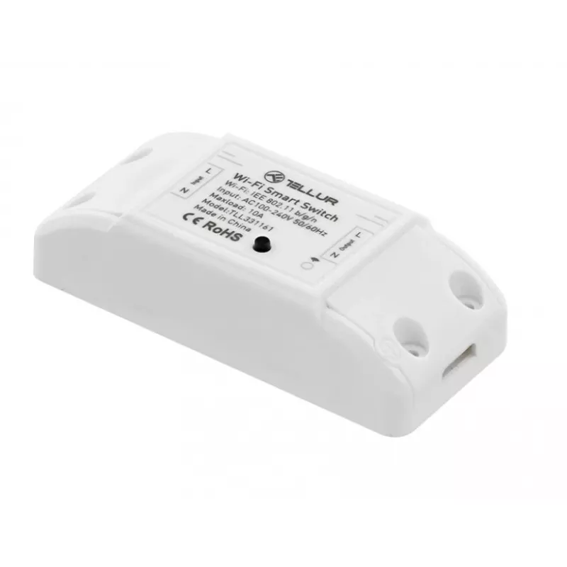 Inline WiFi Switch Tellur TLL331161 2200W — smart in-line relé pre lampy a zariadenia