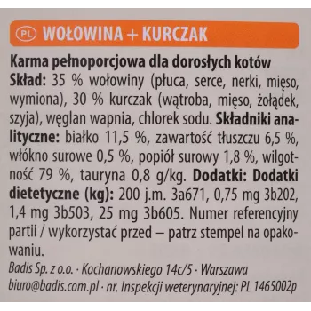 Animonda Carny Adult hovädzina s kurou 800 g