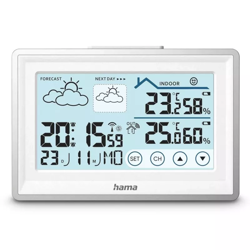 Hama 00222228 digitálna meteorologická stanica biela batéria