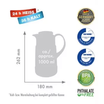 ROTPUNKT termoska, 1,0 l, ristretto (čierna)