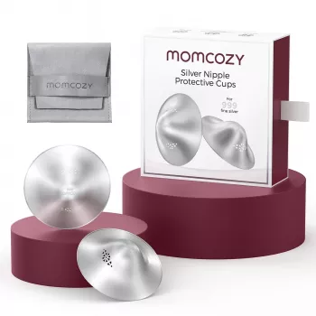 Momcozy 999 strieborný kryt na prsníky 55MM 2 ks L
