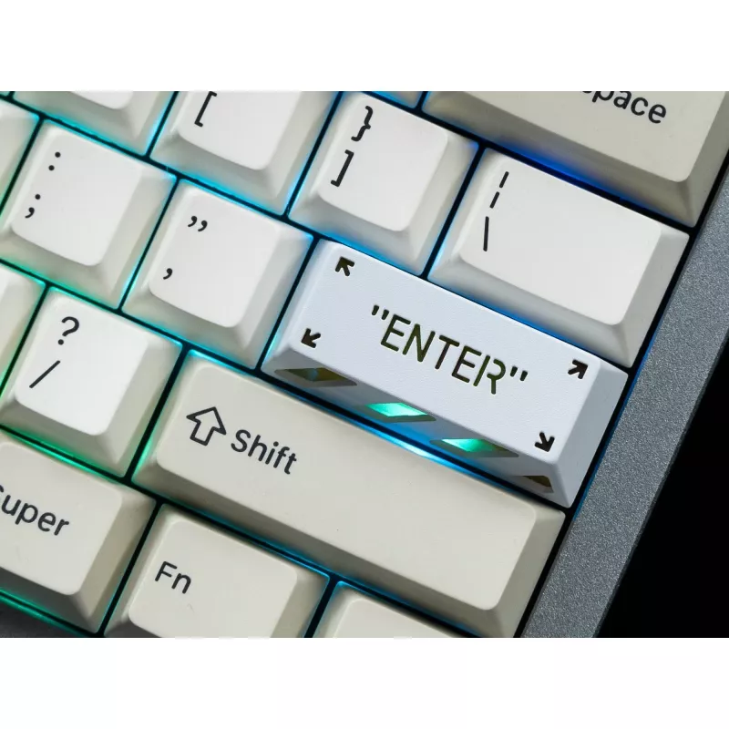 Enter hliníková zliatina artisan keycap, klávesová krytka biela/oranžová