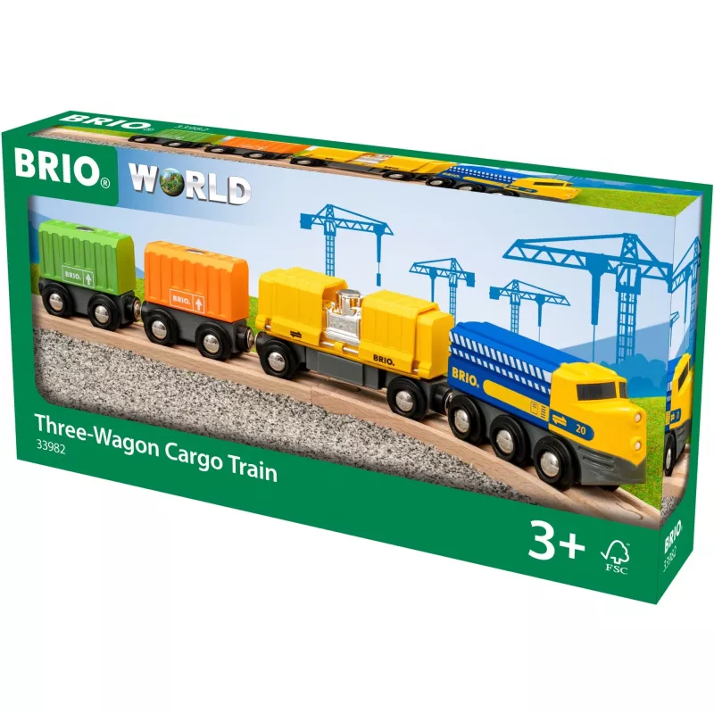 Vlak BRIO Three-Wagon Cargo Train