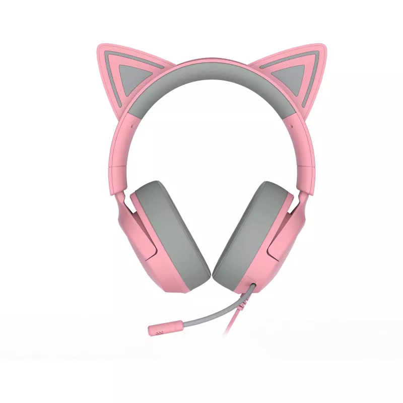 Headset Razer Kraken Kitty V3 X — káblový, USB Type-A, Over-Ear, 20–28kHz, 1,3 m kábel, ružový