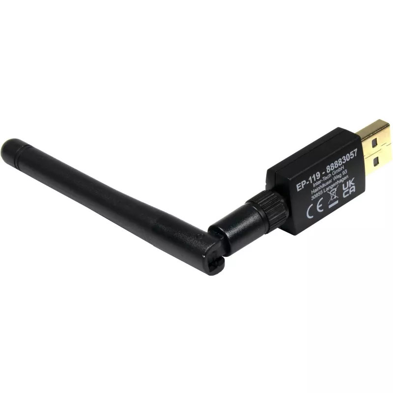 USB WLAN/Bluetooth adaptér INTER-TECH EP-119, Wi-Fi 5 (802.11ac) dualband 600 Mbit/s