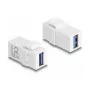 DeLOCK Keystone modul USB 3.0 A konektor samica na USB 3.0 A konektor samica biely 1:1
