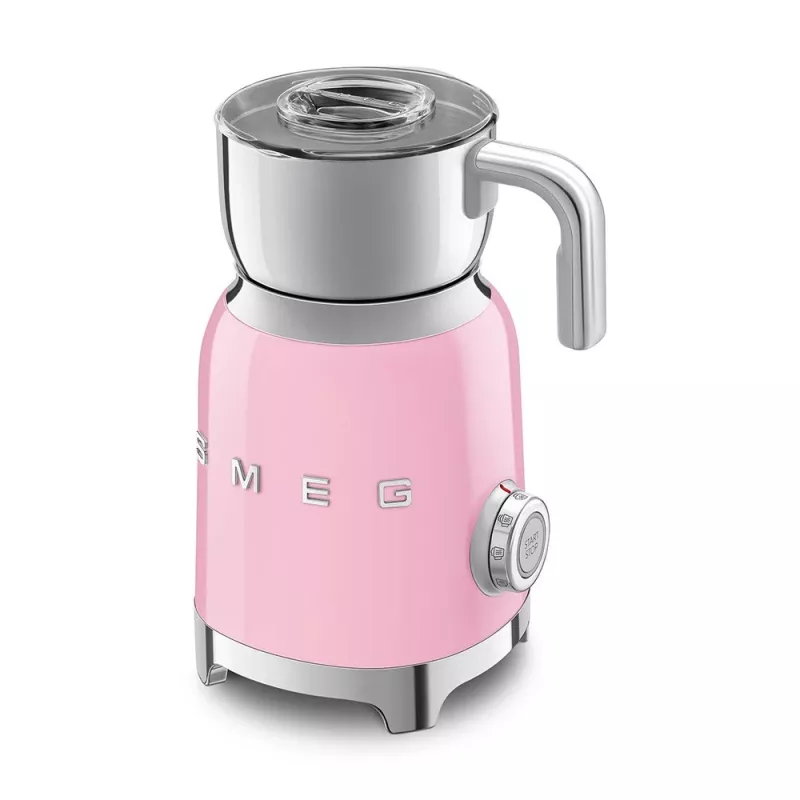 Automatický šľahač mlieka Smeg MFF11PKEU ružová nerezová oceľ 500W