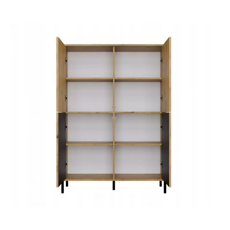 KAMARO 4DK štíhla/GŁ dub ARTISAN VITRÍNA