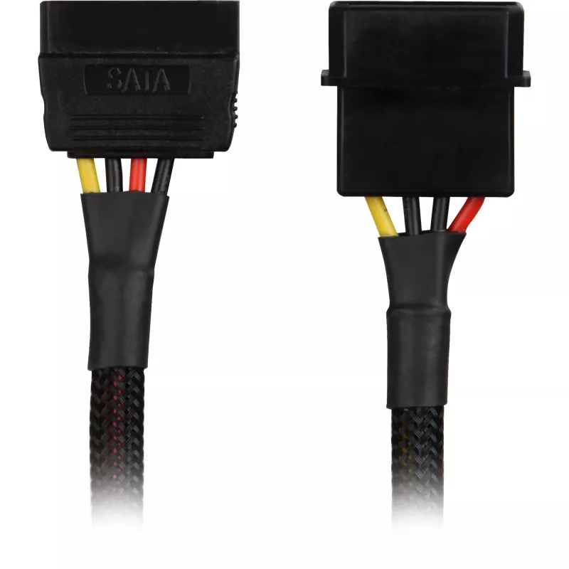 SATA napájací adaptérový kábel Sharkoon 15 cm — adaptér pre SATA napájacie konektory