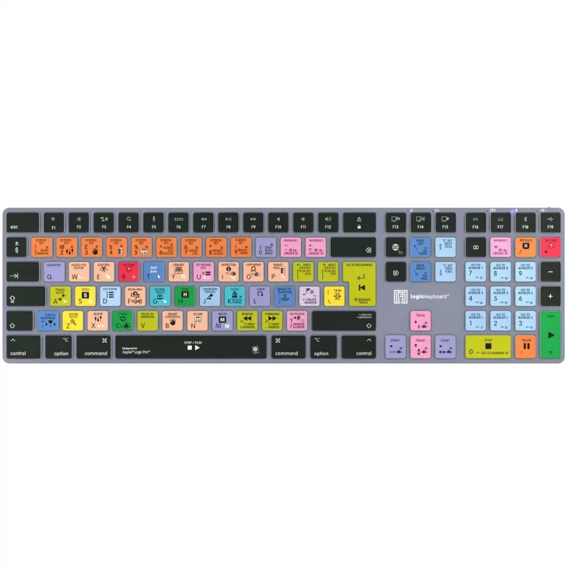 Klávesnica LogicKeyboard Apple Logic Pro X2 Titan DE Mac — LKB-LOGXP2-TM-DE, nemecké rozloženie