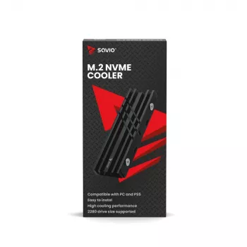 Vzduchový chladič SAVIO M.2 NVMe 2280 AK-60 čierny chladič pre 22x80 mm SSD