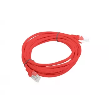 PATCHCORD Cat.6 UTP 3M červená FLUKE BESTANDEN LANBERG 10ER-PACK