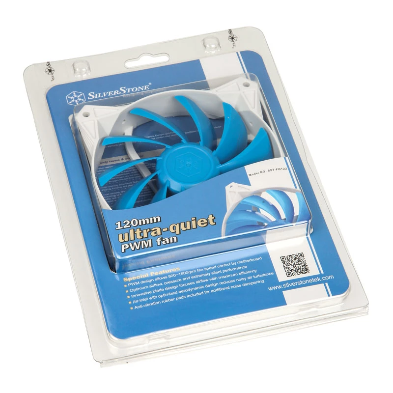 SilverStone SST-FQ122 120 mm skriňový ventilátor - biely