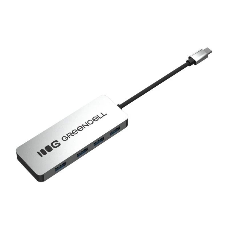 USB hub Green Cell HUB-GC-C4A — 4-portový USB-C 3.0 hub