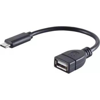 USB kábel S/CONN 13-20015 USB 2.0 0,12 m USB C USB A čierny