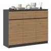 3D3S komoda 120x40x97 cm, antracit/artisan