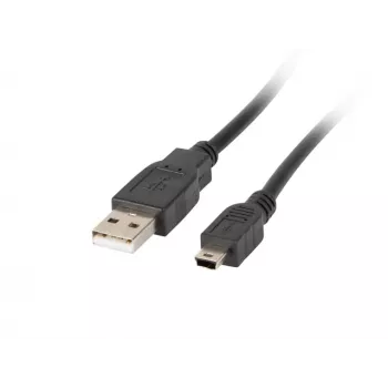 USB 2.0 kábel Mini AM-BM5P 1,8 m čierny
