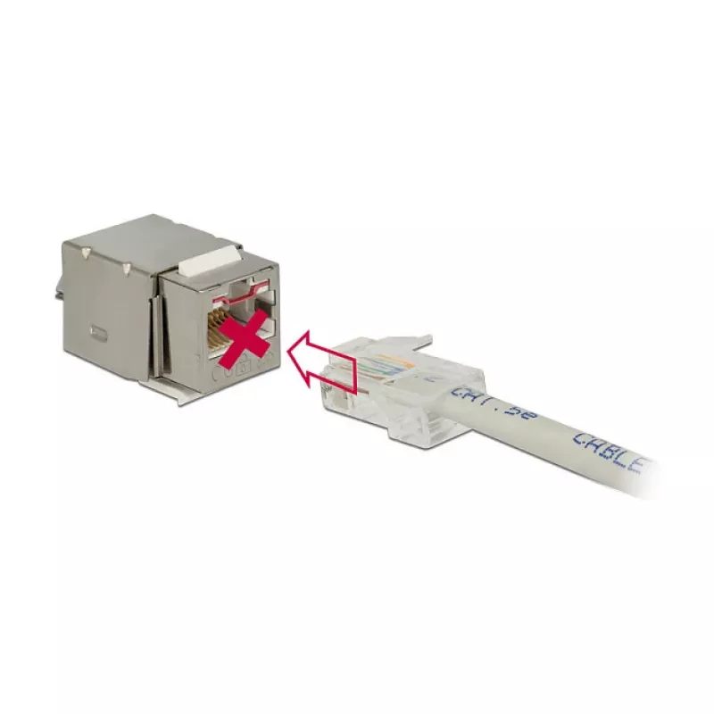 Delock 86404 modul Keystone RJ45 Secure Cat.6 na LSA, biely
