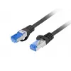 Sieťový kábel LANBERG PCF6A-10CC-2000-BK Cat6a S/FTP RJ-45 20 m čierny