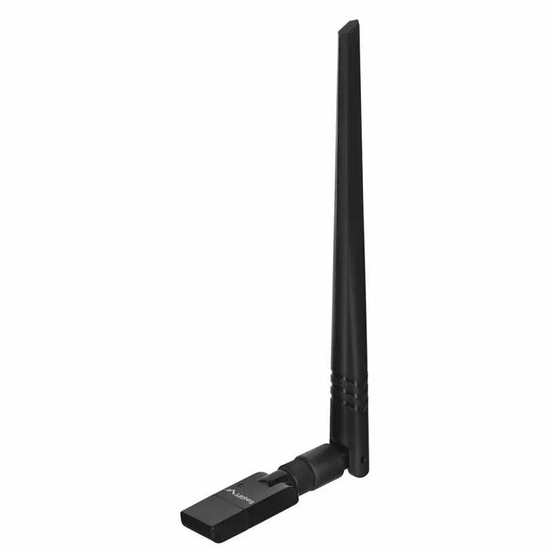 USB WLAN adaptér LANBERG NC-0300-WIE, USB 2.0, dve externé antény 5 dBi, WLAN 300 Mbit/s, Ethernet/WLAN, čierny