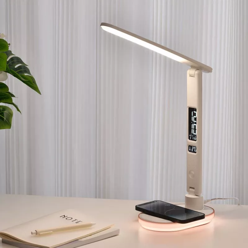 Stolná lampa Hawk HW-LAMP03 biela RGB — nastaviteľná LED stolná lampa s RGB osvetlením