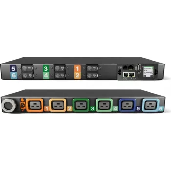 Vertiv Geist Rack PDU, monitorovaný (na úrovni jednotky), EC, 1U, vstup IEC 60309 230/400V 3x32A, uzamykateľné výstupy (6)C19 (VP4G31A0)