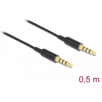Audio kábel DeLOCK 66075 0,5 m 3,5 mm čierny