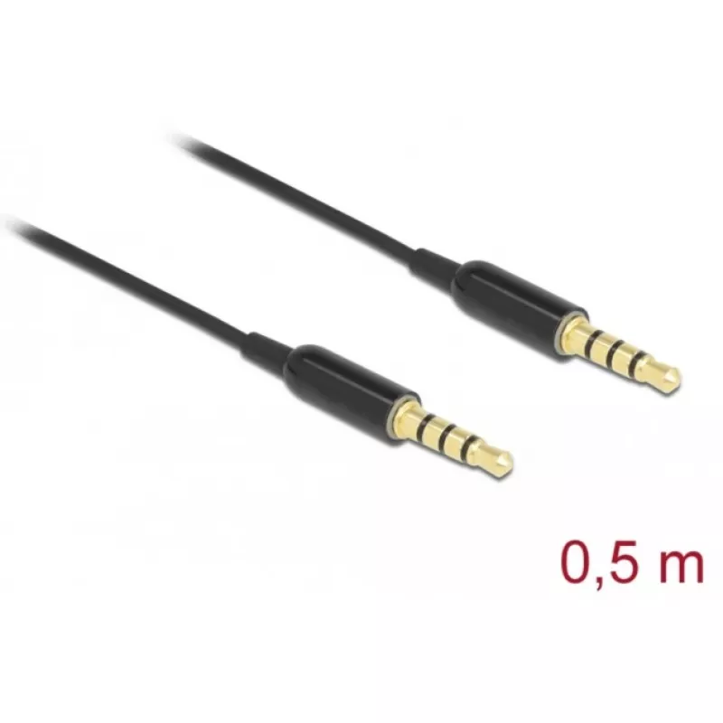 Audio kábel DeLOCK 66075 0,5 m 3,5 mm čierny