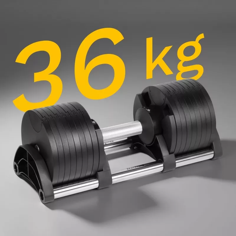 Nastaviteľná liatinová jednoručka Rebel Active 36 kg, automatické 2-kg kroky