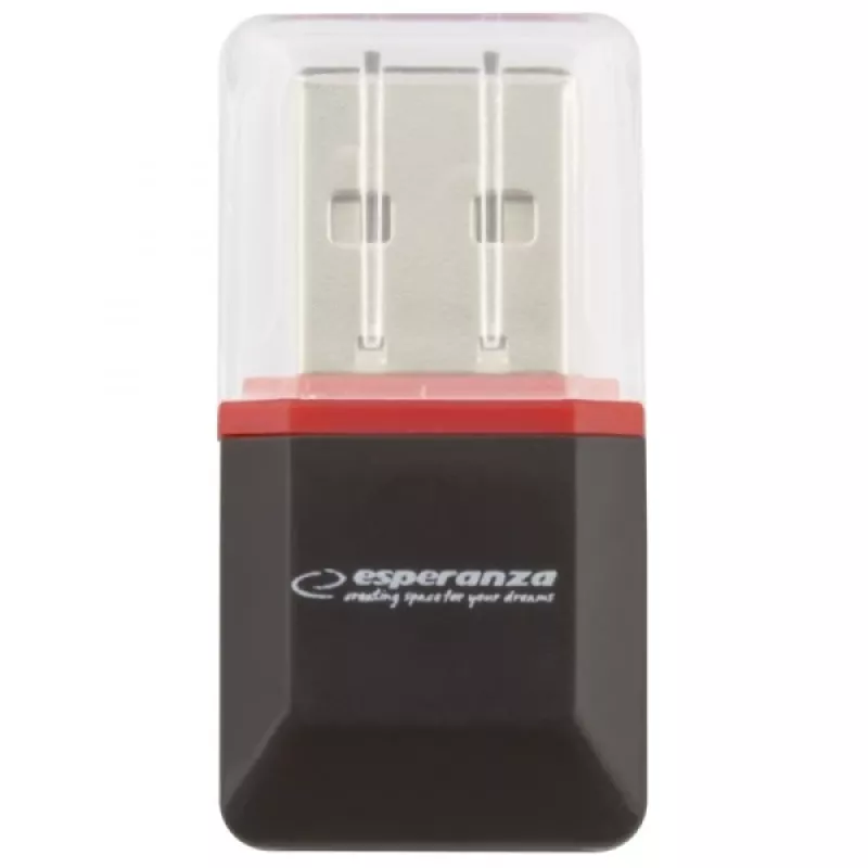 Esperanza EA134K čítačka kariet čierna, strieborná, transparentná USB 2.0