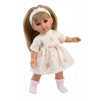 Bábika Llorens Elena 35 cm — realistické črty, mäkké telo