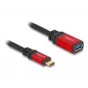 USB adaptér DeLOCK 60172 USB Type-C samec na USB Type-A samica 10 Gbit/s 15 cm červený kov