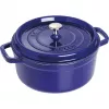 Staub 24 cm okrúhly liatinový kastról tmavomodrý