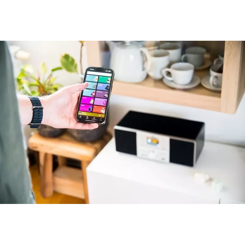 JVC RD-E874B Audiosystém All-in-One, internetové/DAB+/FM rádio, CD, Bluetooth, 20 W, čierny