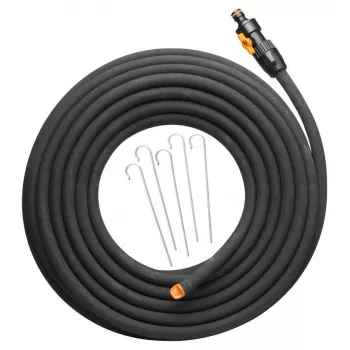 Záhradná hadica Fiskars 1025935 — guma, 15 m, nadzemná, UV odolná, čierna, 39 mm Ø