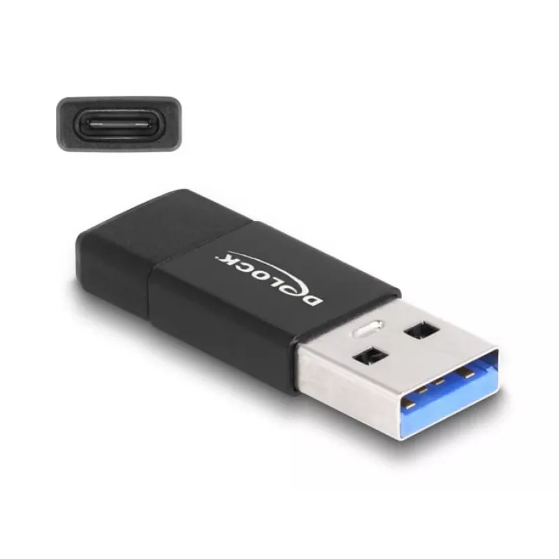 DeLOCK 60001 adaptér USB A USB C čierny