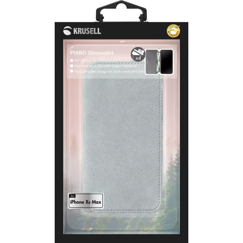 Puzdro s klopou Krusell Broby 4 Card SlimWallet iPhone XS Max