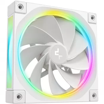DeepCool FL12R 120 mm PC ventilátor, biely, 2150 RPM, aktívne PFC, ARGB podsvietenie