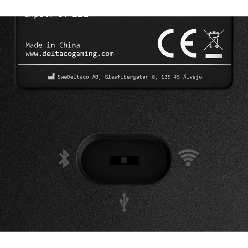 Deltaco GAM-100-DE - 65% - USB + Bluetooth - mechanický switch - QWERTZ - RGB LED - čierna