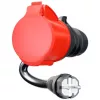 go-e adaptér pre Gemini flex 22 kW, CEE červený trojfázový prúd 32A > domáca zásuvka (čierny, 30 cm)