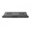 Lanberg AK-1502-B ventilačný panel pre rack, 1U, 19 palcov, 2 ventilátory, termostat, LCD, 230 V, 483 x 192 x 44,45 mm, čierny