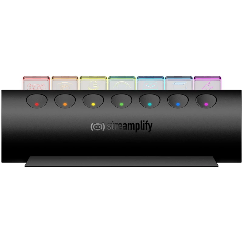 Streamplify HUB CTRL 7, 7x USB 3.0 typ A, RGB, 12V, EÚ sieťový kábel – čierny