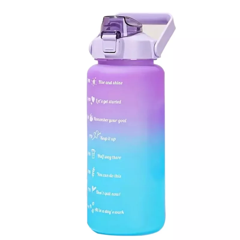 Extralink Motivačná fľaša, Fľaša na vodu, 2000 ml, Fialovo-modrá, BUT-992