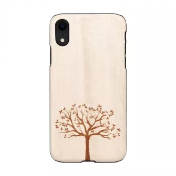 Puzdro na smartphone man and wood pre iPhone XR — jabloňové drevo, čierny povrch