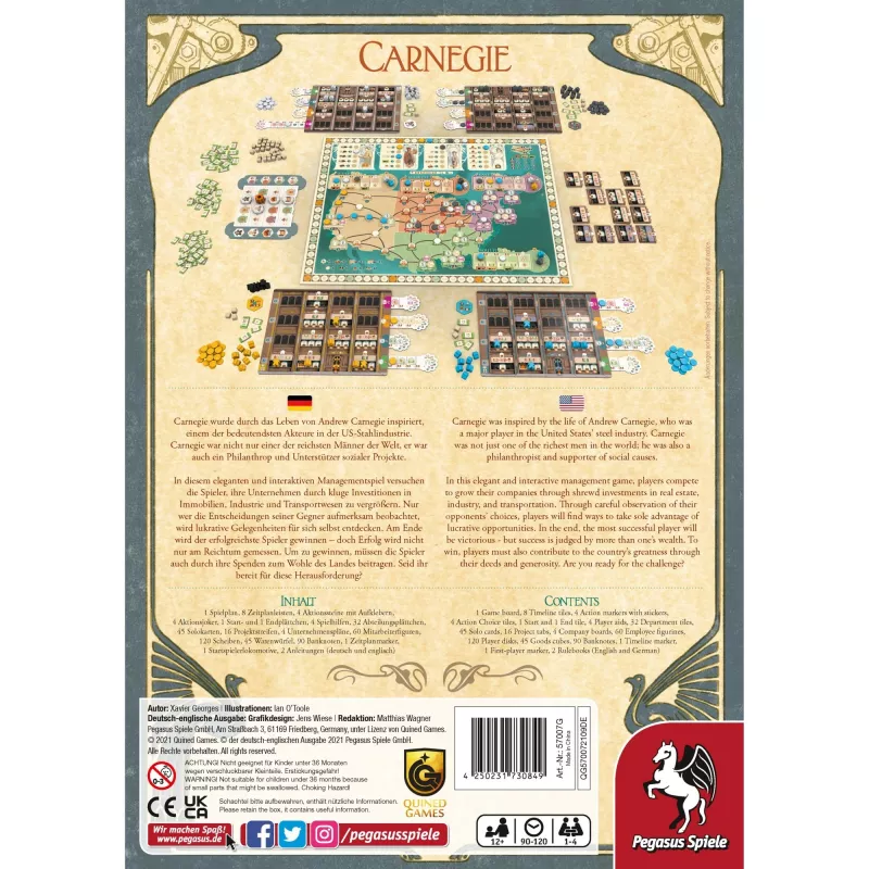 Pegasus Spiele Carnegie spoločenská hra ekonomická