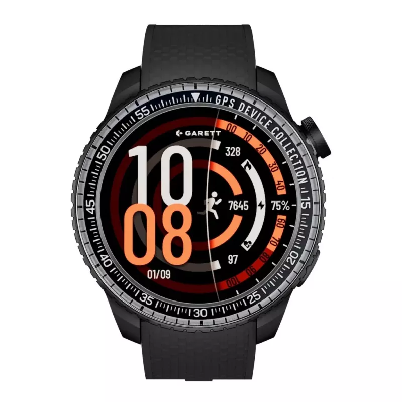Smartwatch Garett Compass GPS čierny — Garett Compass GPS Smartwatch, čierny