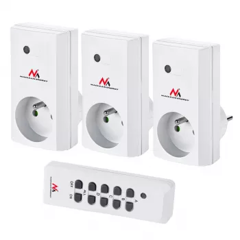 MCE153 zásuvky s rádiovým ovládaním sada 3 ks - programovateľné + diaľkový ovládač